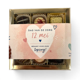 Dag van de Zorg Bonbons – Luxe Doosje met 9 Bonbons