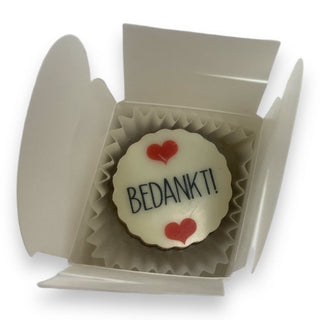 bonbon met logo in verpakking