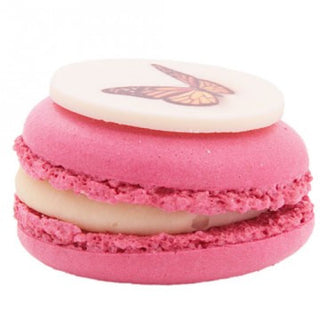 6 macarons met logo in transparant doosje (vanaf 10 doosjes) - Macaronstore.nl